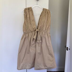 Anthropologie Tan Sleeveless Dress